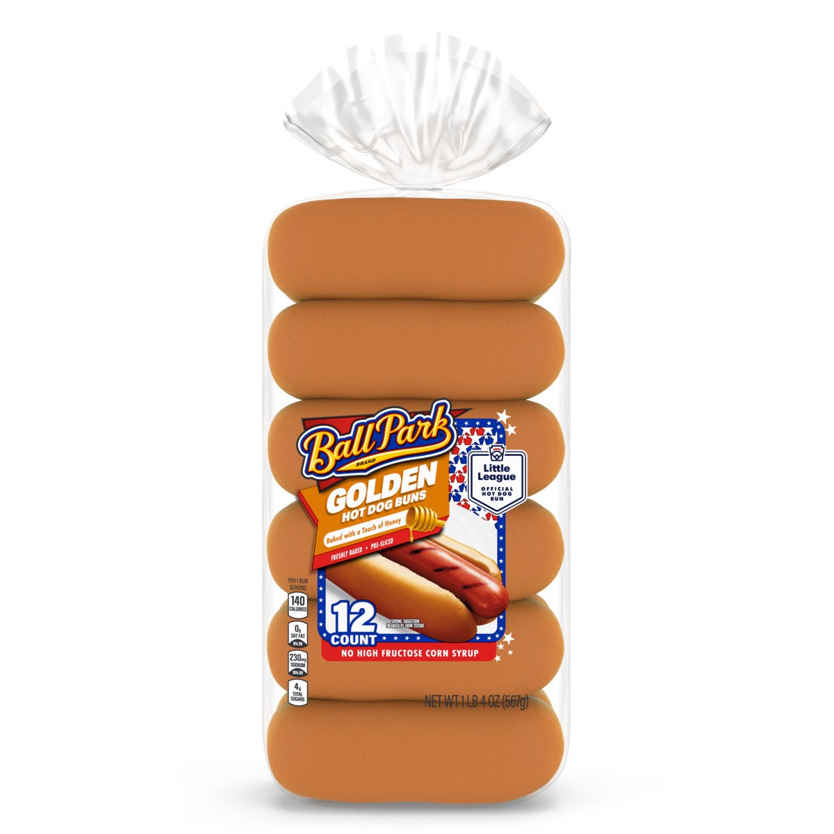 slide 1 of 5, Ball Park Golden Hot Dog Buns, 20 oz