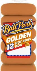 Ball Park Golden (Club Pack) Hot Dog Buns, 12 count, 20 oz