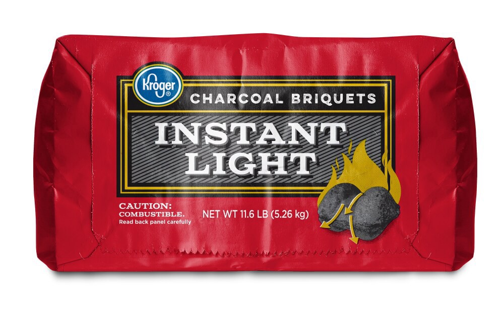 slide 3 of 4, Kroger Ridged Instant Light Charcoal Briquets, 11.6 lb