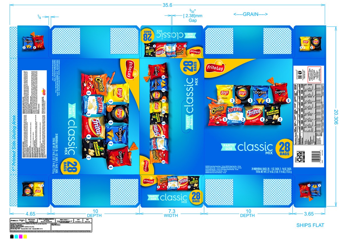 slide 11 of 13, Frito-Lay Snacks Classic Mix Variety 27 1/4 Oz, 28 Count, 28 ct