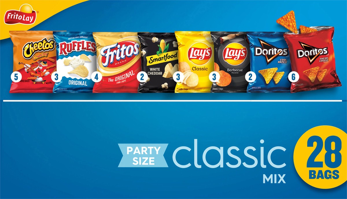 slide 13 of 13, Frito-Lay Snacks Classic Mix Variety 27 1/4 Oz, 28 Count, 28 ct