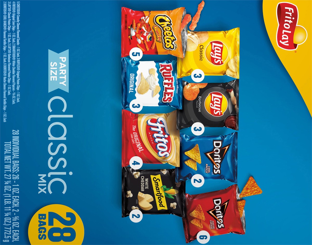 slide 8 of 13, Frito-Lay Snacks Classic Mix Variety 27 1/4 Oz, 28 Count, 28 ct