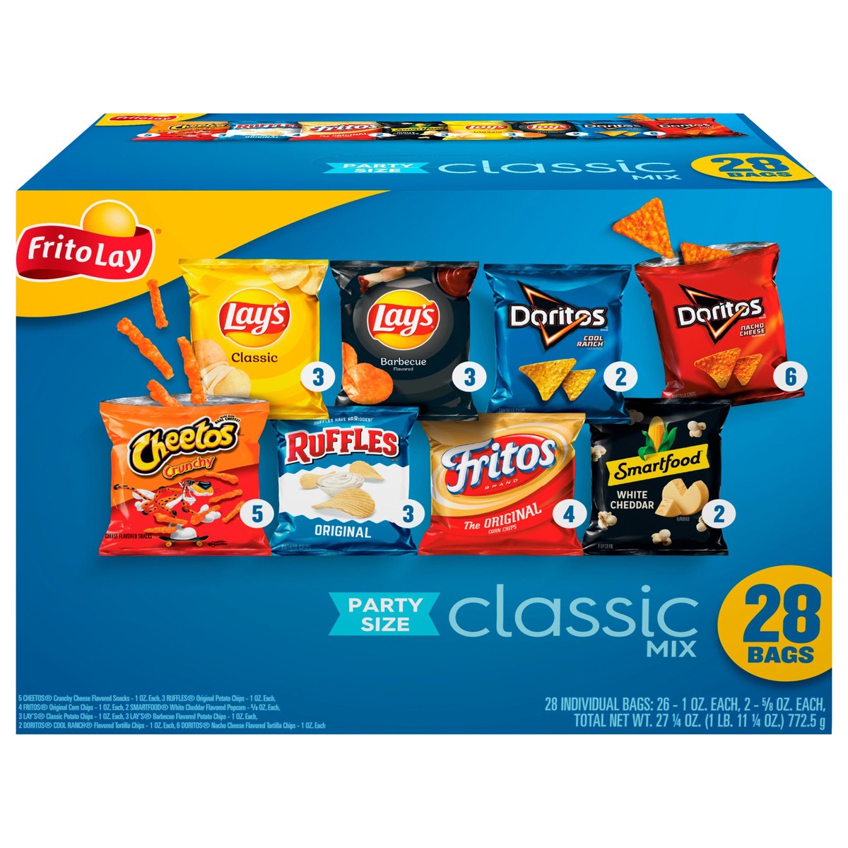 slide 1 of 13, Frito-Lay Snacks Classic Mix Variety 27 1/4 Oz, 28 Count, 28 ct