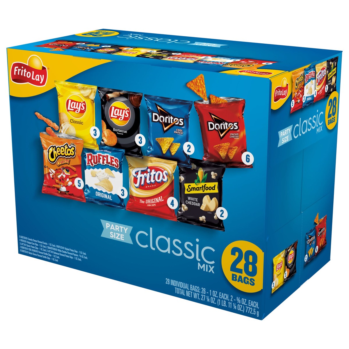 slide 2 of 13, Frito-Lay Snacks Classic Mix Variety 27 1/4 Oz, 28 Count, 28 ct