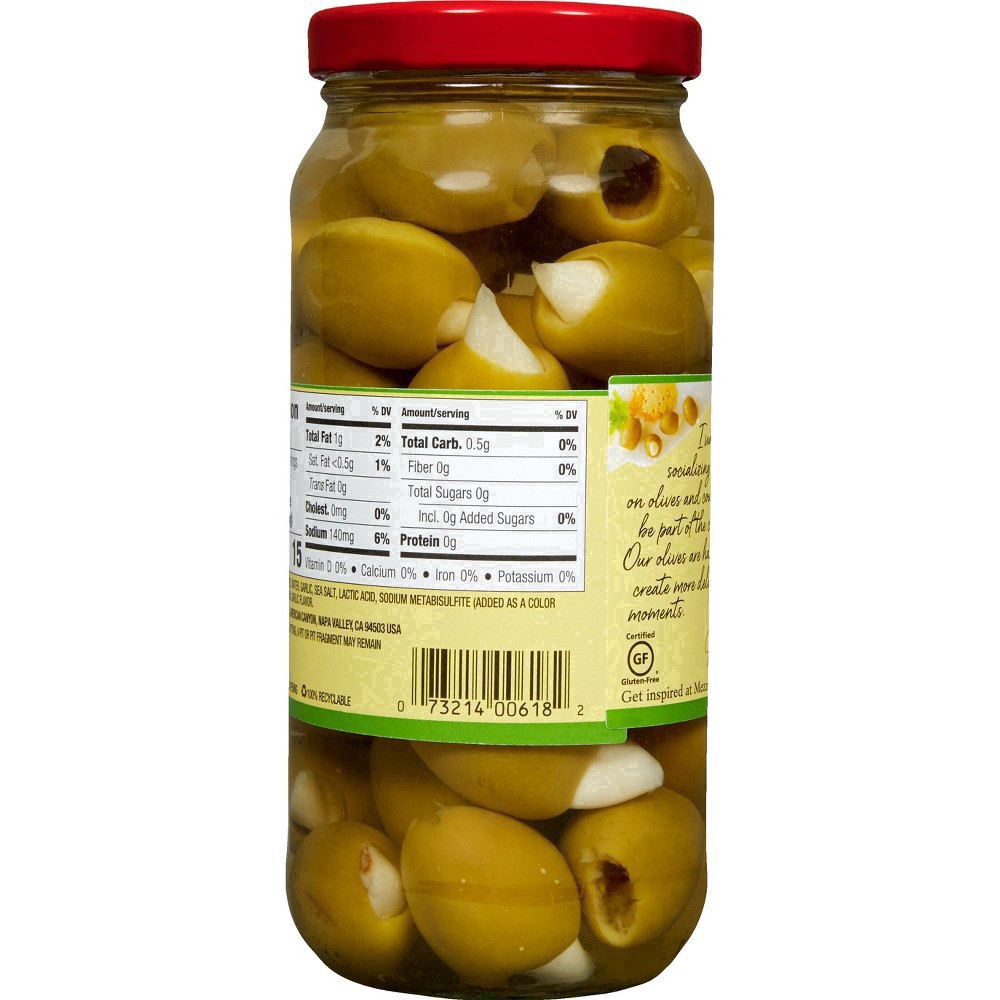 slide 41 of 46, Mezzetta Garlic Stuffed Olives, 10 oz Dr. Wt., 10 oz
