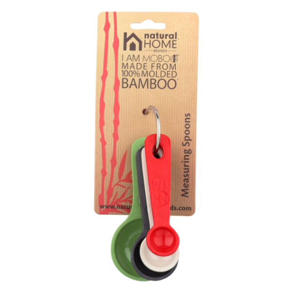 slide 1 of 1, Natural Home Moboo Measuring Spoons, 4 ct