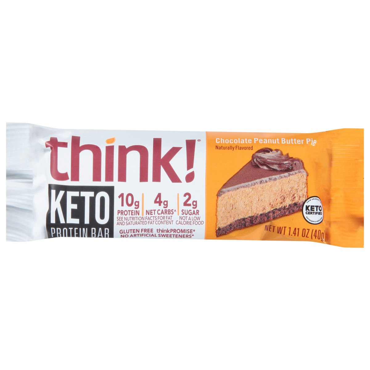 slide 7 of 9, think! Delight Chocolate Peanut Butter Pie Protein Bar 1.41 oz, 1.41 oz