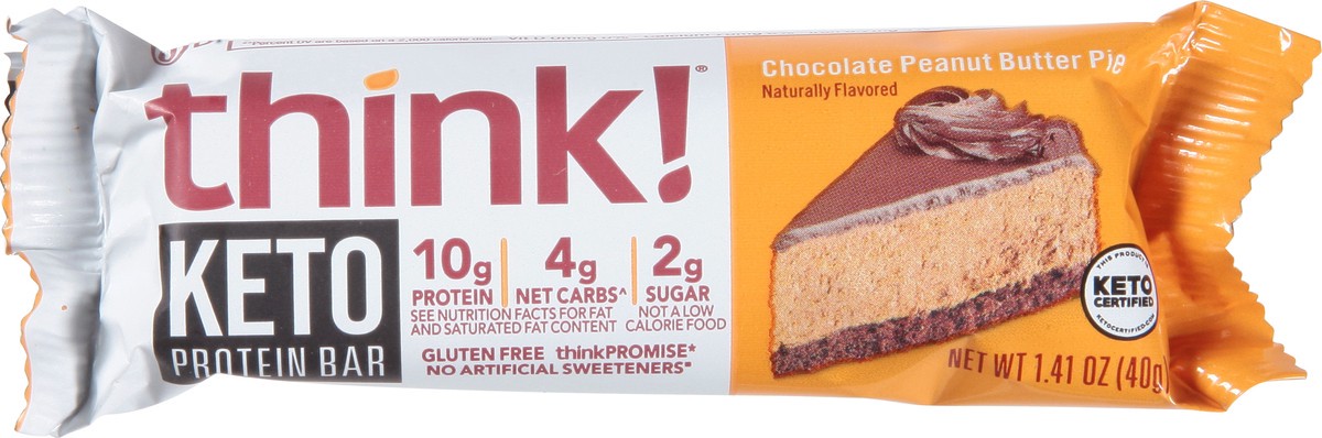 slide 3 of 9, think! Delight Chocolate Peanut Butter Pie Protein Bar 1.41 oz, 1.41 oz