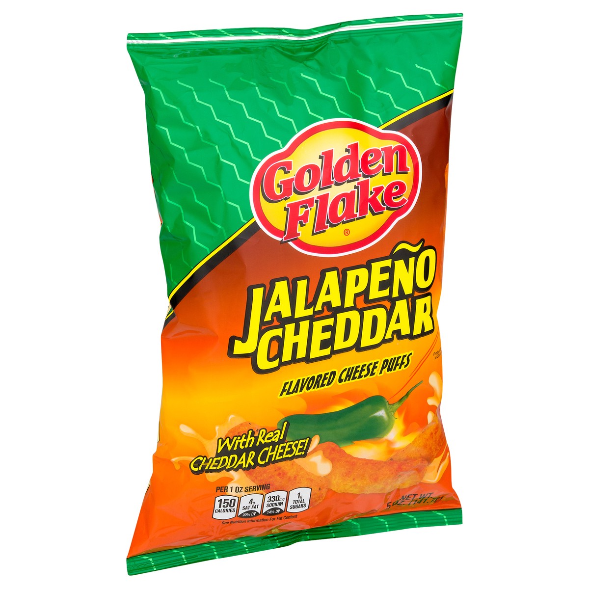 slide 9 of 9, Golden Flake Jalapeno Popper Puffs, 5 oz