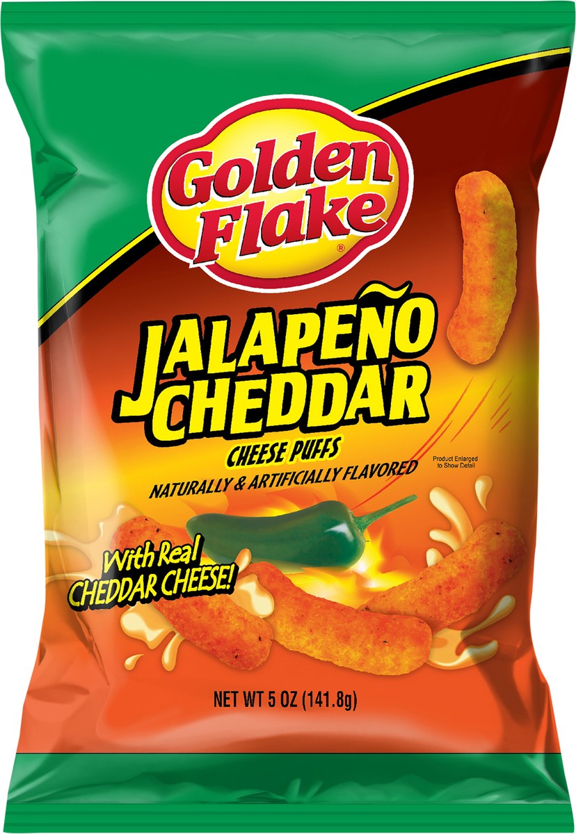 slide 6 of 9, Golden Flake Jalapeno Popper Puffs, 5 oz