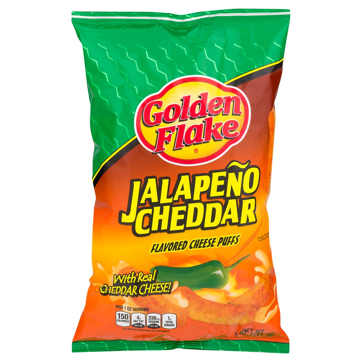 slide 1 of 9, Golden Flake Jalapeno Popper Puffs, 5 oz