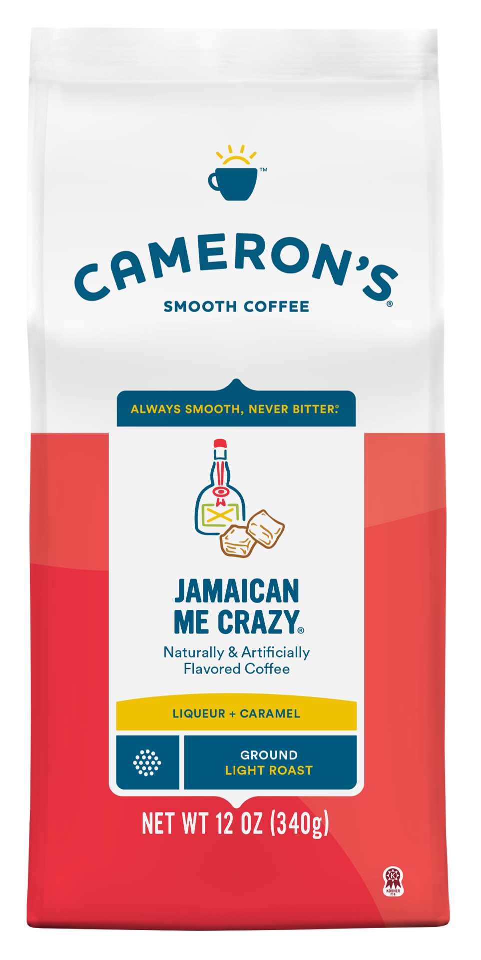 slide 1 of 1, Cameron's Coffee Roasted Ground Coffee Bag, Flavored, Jamaican Me Crazy, 12oz, 12 oz