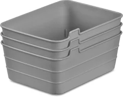 Everyday Living Rectangular Storage Bins - Gray