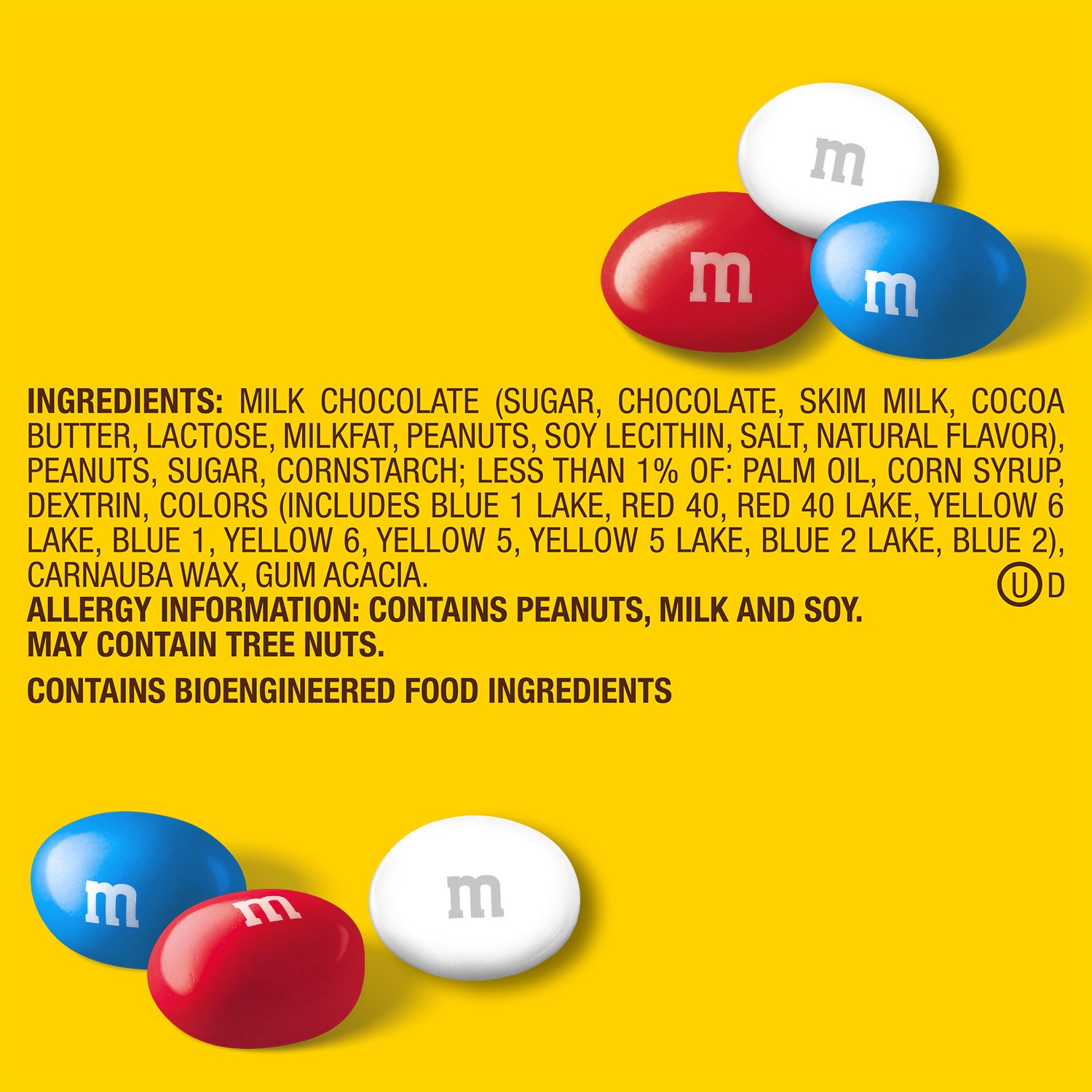 slide 2 of 8, M&M'S Peanut Milk Chocolate Red, White, & Blue America Mix Bulk Candy Jar, 62oz, 62 oz