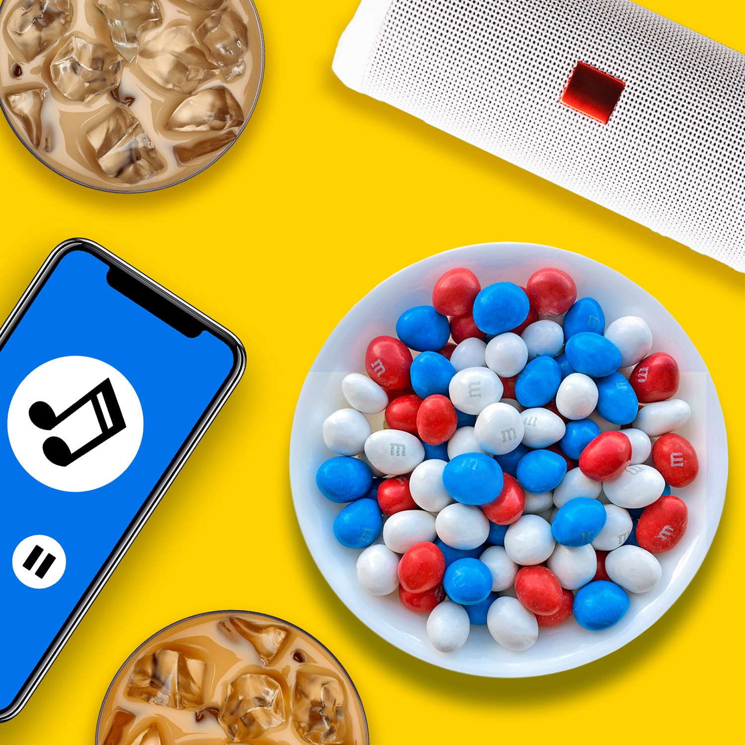 slide 5 of 8, M&M'S Peanut Milk Chocolate Red, White, & Blue America Mix Bulk Candy Jar, 62oz, 62 oz