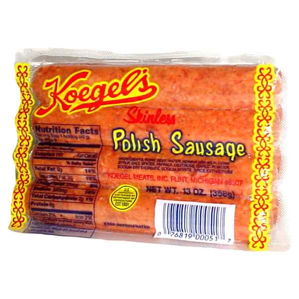 slide 1 of 1, KOEGELS Koegel's Skinless Polish Sausage, 13 oz, 13 oz
