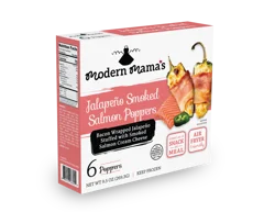 Modern Mama's Salmon Jalapeno Poppers Stuffed with Smoked Salmon Spread