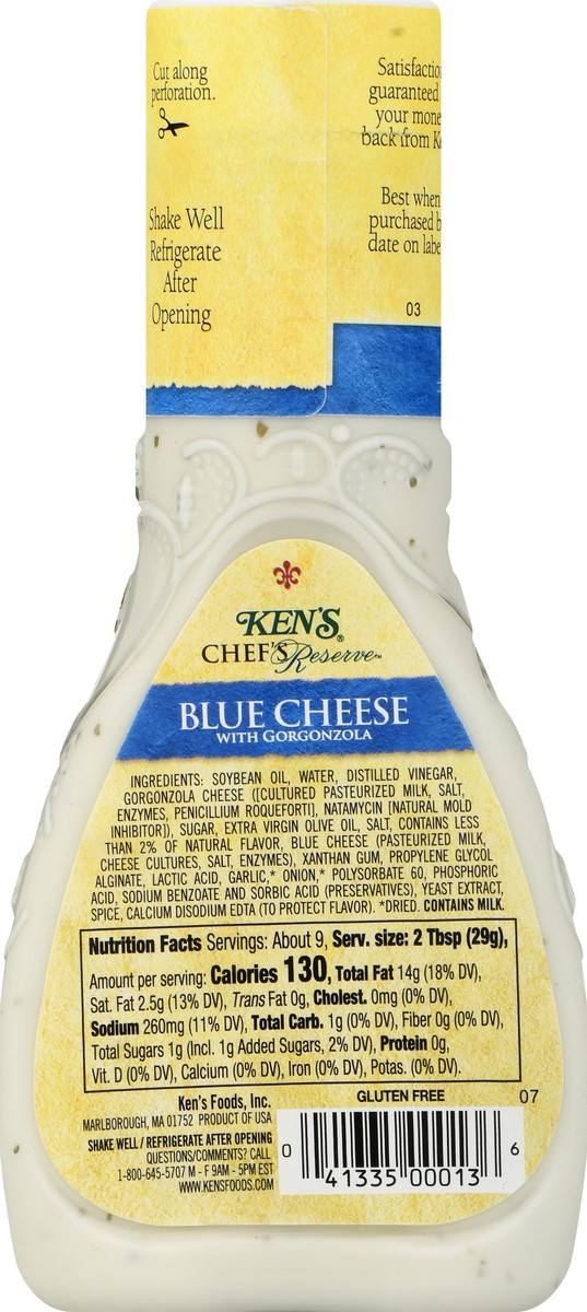 slide 5 of 9, Ken's Steak House Dressing, Blue Cheese With Gorgonzola, 9 oz