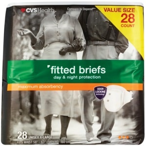 slide 1 of 1, CVS Health Maximum Absorbency Fitted Briefs, 28 ct