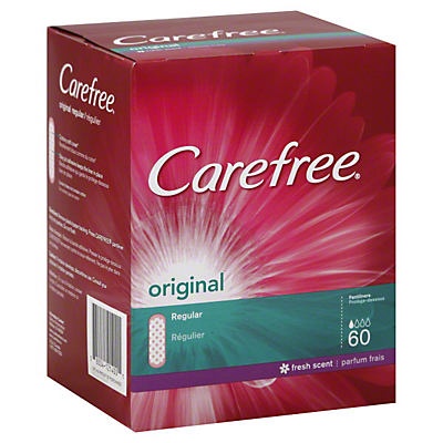 slide 1 of 1, Carefree Original Regular Fresh Scented Pantiliners, 0.34 oz