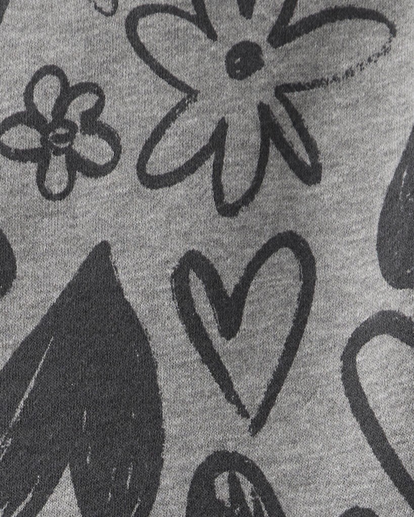 slide 3 of 3, Carter's Toddler Girl DayDream Fleece Heart Knit Dress - Grey Grey 5T, 1 ct