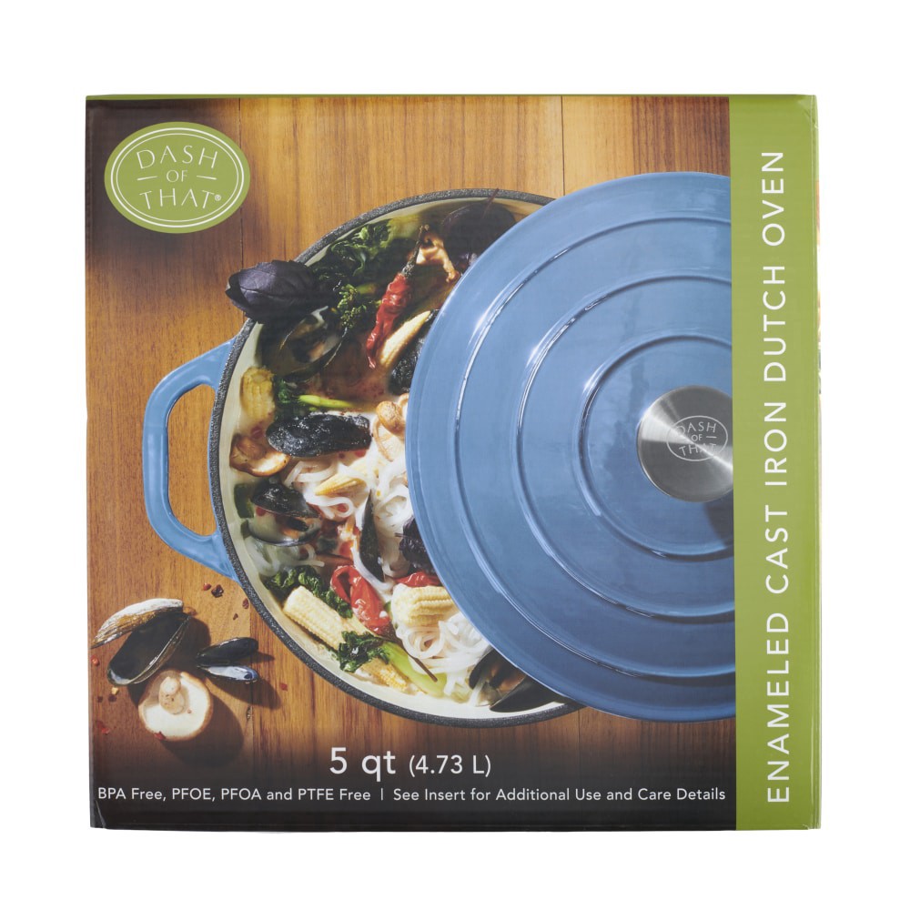 slide 3 of 5, Dash Of That 5Qt Dutch Oven - Blue, 1 ct