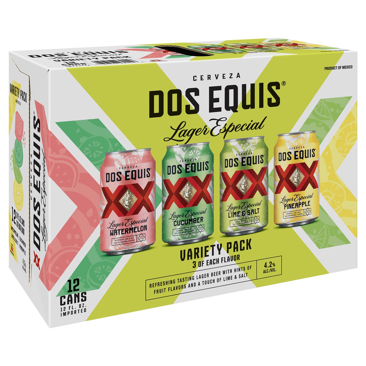 slide 5 of 6, Dos Equis Lager Especial Assorted Beer Variety Pack 12 - 12 fl oz Cans, per lb