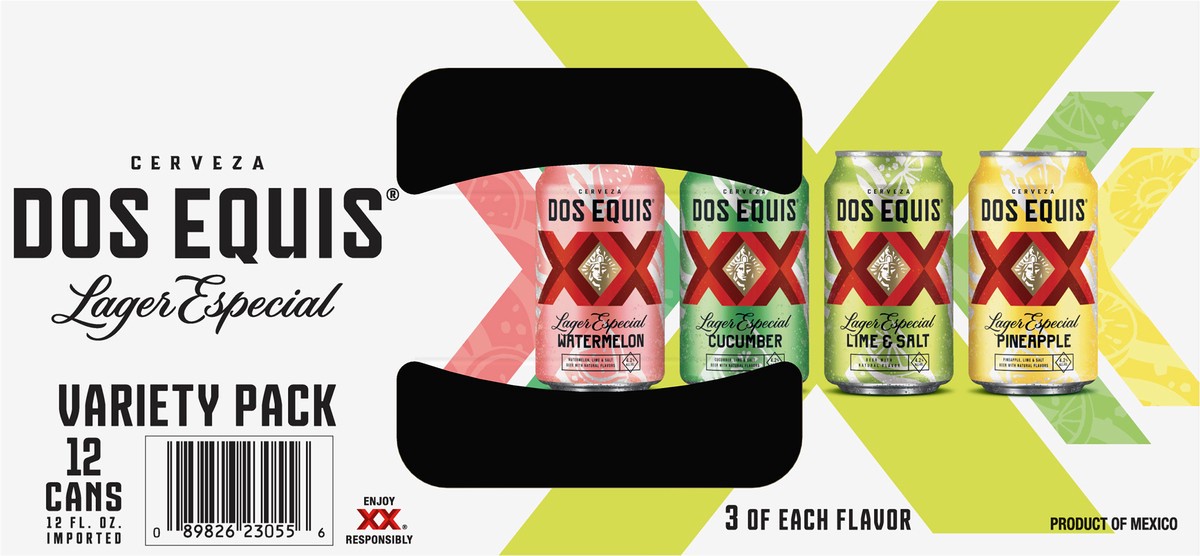 slide 4 of 6, Dos Equis Lager Especial Assorted Beer Variety Pack 12 - 12 fl oz Cans, per lb