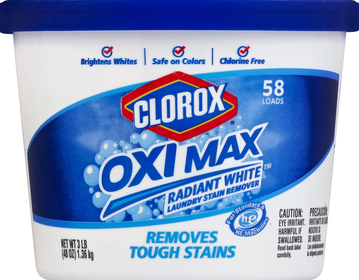 slide 2 of 3, Clorox Oxi Max Radiant White Laundry Stain Remover Powder, 3 lb