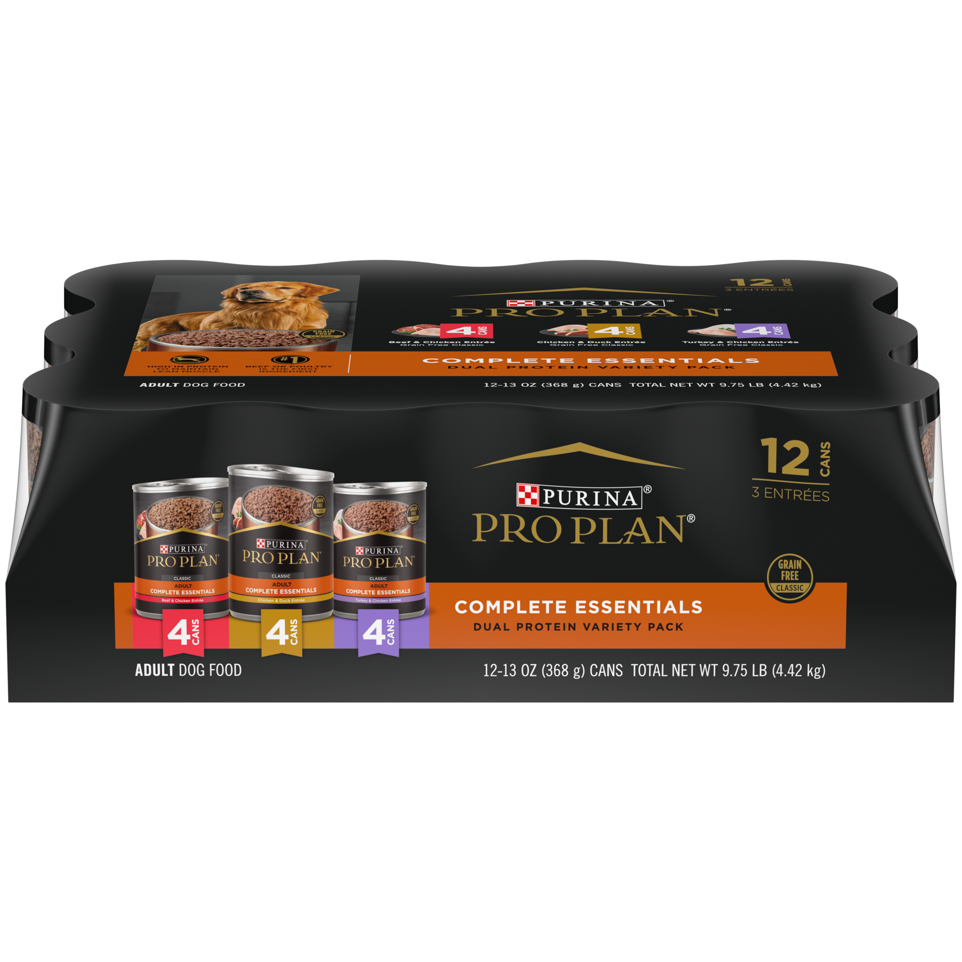 slide 1 of 1, Purina Pro Plan Grain Free Wet Dog Food Variety Pack, Classic Entrees, 1 ct