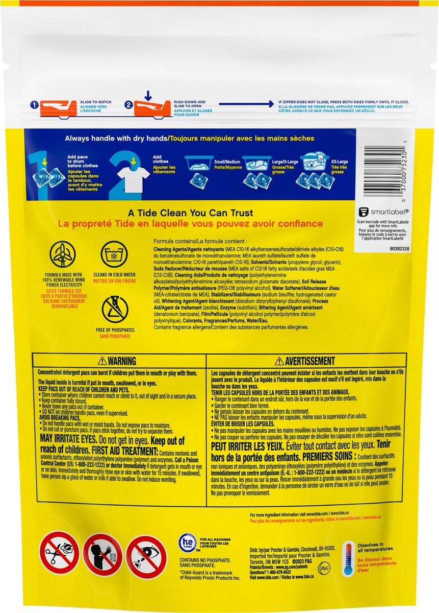 slide 4 of 8, Tide Simply PODS Oxi + Ultra Stain Release Liquid Laundry Detergent Pacs, Refreshing Breeze, 43 count, 43 ct