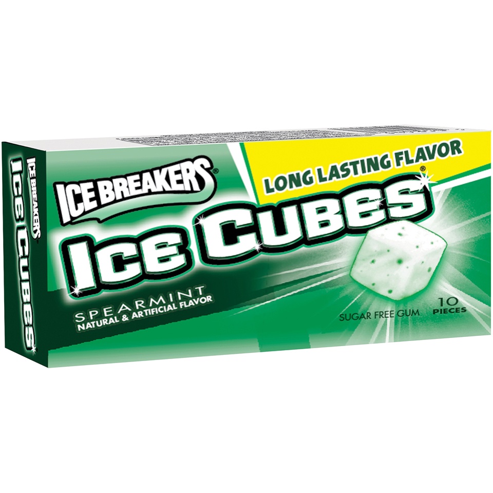slide 1 of 6, Ice Breakers Suger Free Spearmint Gum, 10 ct