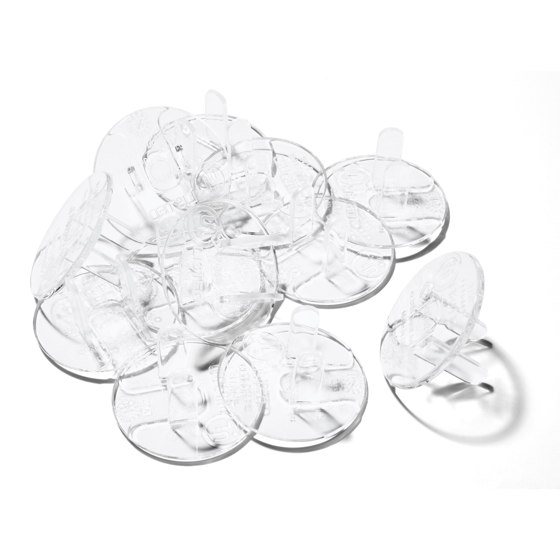 slide 7 of 9, Safety 1ˢᵗ Ultra Clear Plug Protectors (12pk),, 0.16 lb