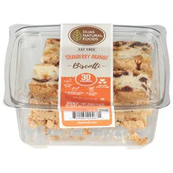 Dijas Natural Foods Fat Free Cranberry Orange BiscottI