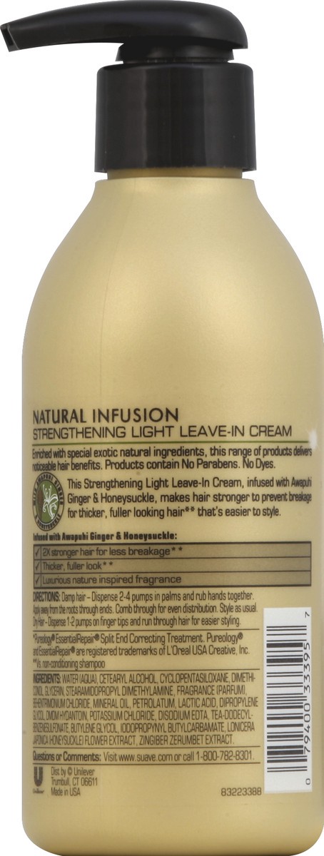 slide 3 of 3, Suave Professionals Natural Infusion Awapuhi Ginger Strengthening Light Leave-in Cream, 6 oz