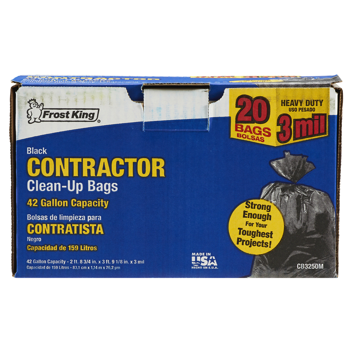slide 1 of 1, Frost King3 mil Contractor Clean-up Bags, Black, 20 ct
