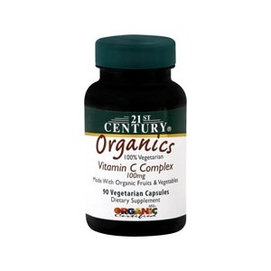 slide 1 of 1, 21St Century Organics Vitamin C Complex 100 Mg Vegetarian Capsules, 90 ct