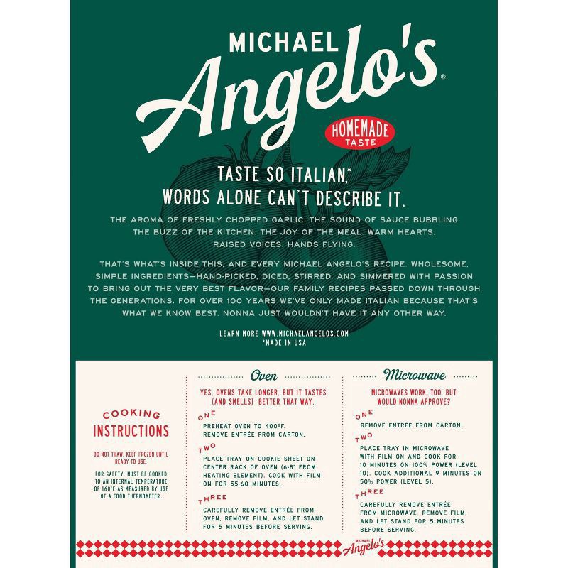 slide 4 of 4, Michael Angelo's Lasagna with Meat Sauce Family Size 32 oz, 32 oz