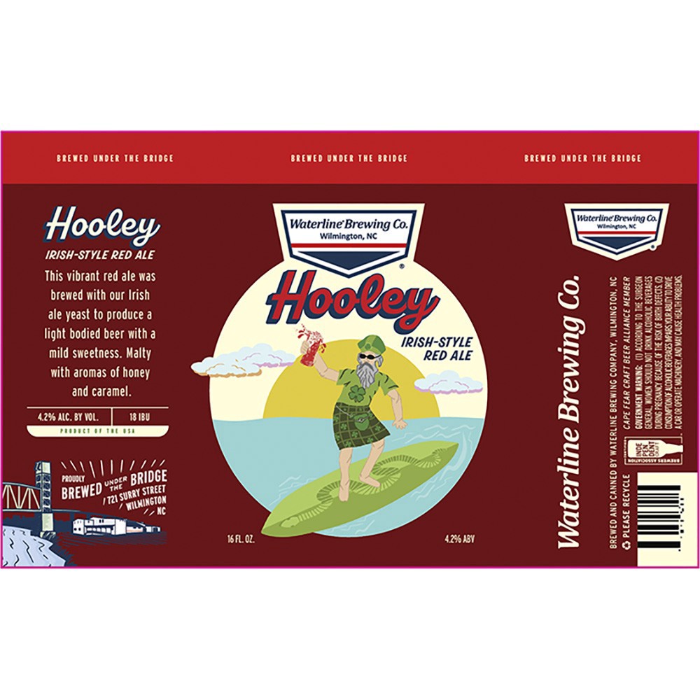 slide 1 of 1, Waterline Brewing Company Waterline Hooley Irish Red Ale, 4 ct; 16 oz