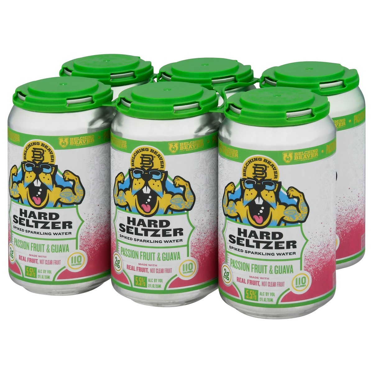 slide 5 of 12, Belching Beaver Brewery Passion Fruit & Guava Hard Seltzer 6 - 12 fl oz Cans, 6 ct
