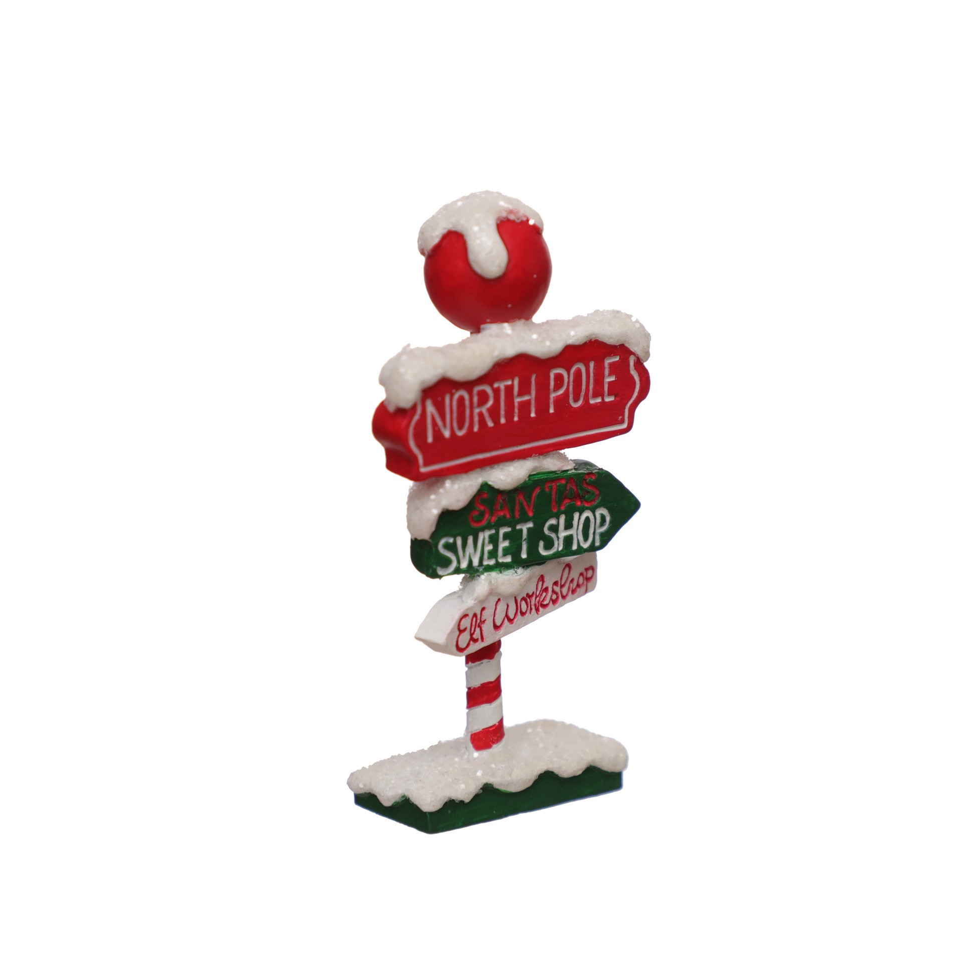slide 3 of 3, Mini Santa's Sign Post Decoration By Ashland, 3 in x 5.5 in