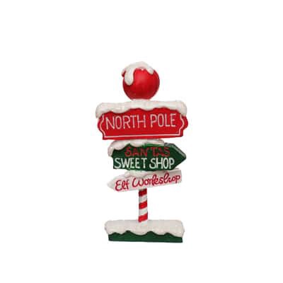 slide 1 of 3, Mini Santa's Sign Post Decoration By Ashland, 3 in x 5.5 in