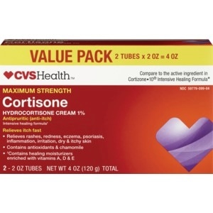 slide 1 of 1, Cvs Health Maximum Strength Cortisone, 4 Oz, 2 Ct, 8 oz