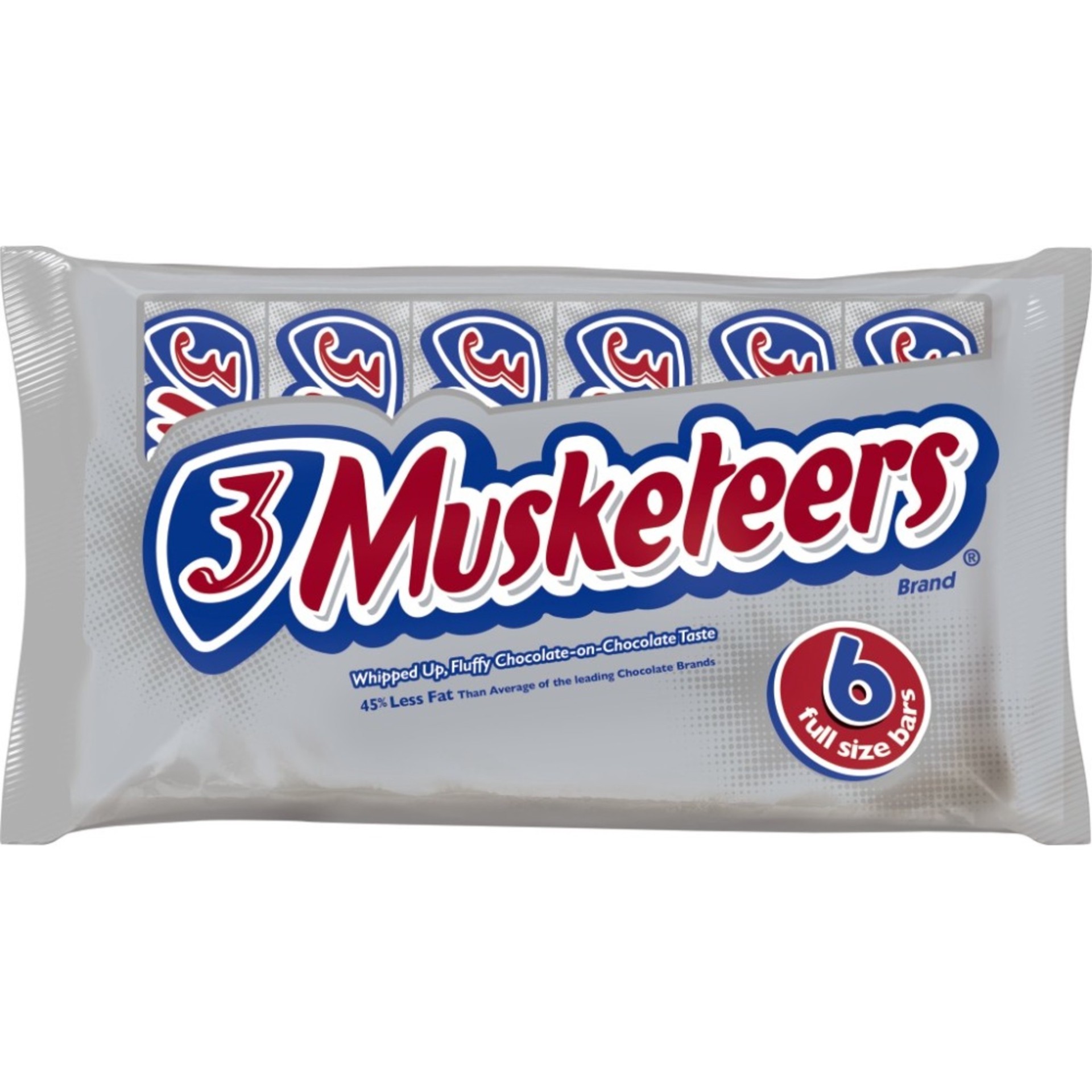 slide 1 of 3, 3 Musketeers Full Size Candy Bars, 6 ct; 1.92 oz