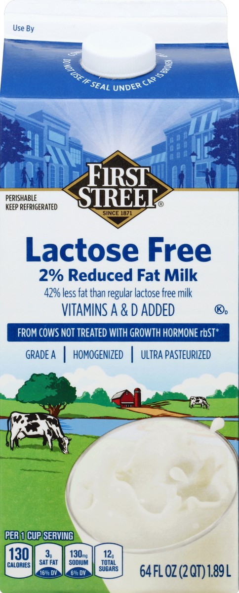 slide 2 of 6, First Street Lactose Free 2% Milk, 4 oz