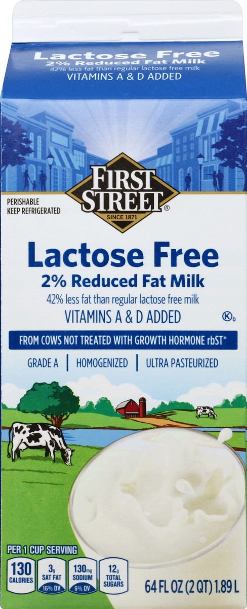 slide 4 of 6, First Street Lactose Free 2% Milk, 4 oz