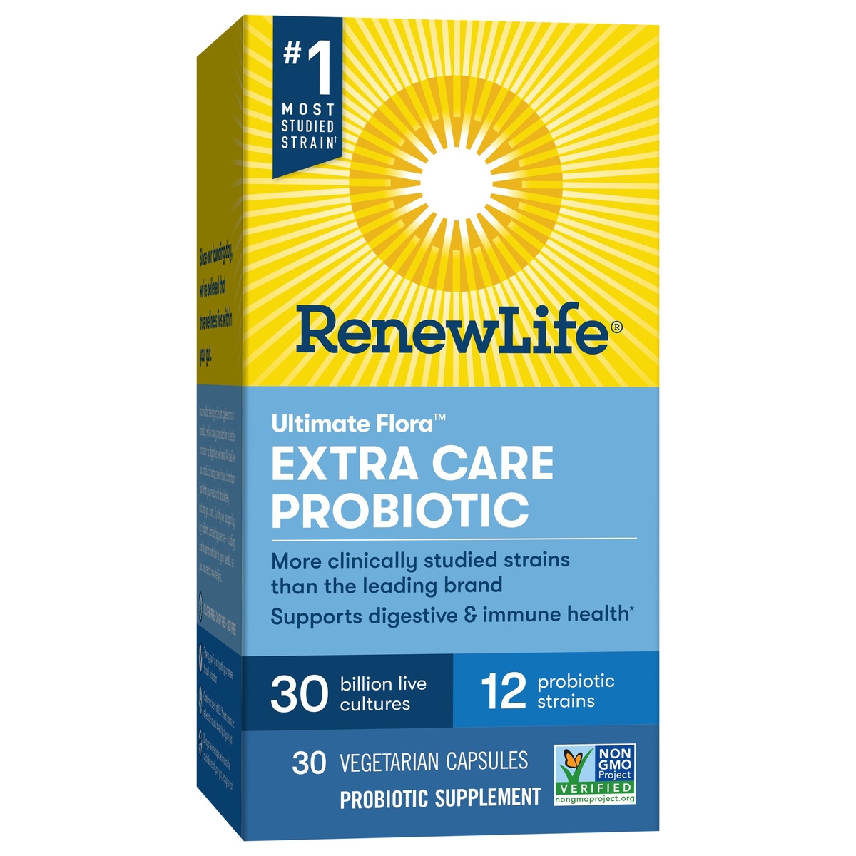 slide 2 of 8, Renew Life Extra Care Ultimate Flora Daily Probiotic, 30 ct