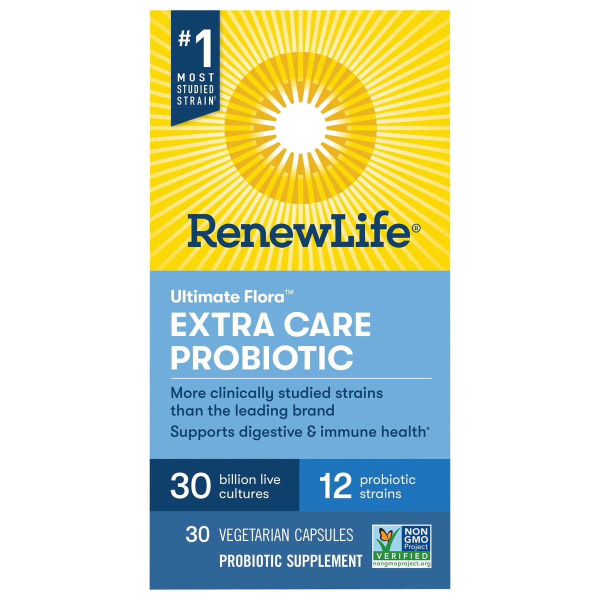 slide 1 of 8, Renew Life Extra Care Ultimate Flora Daily Probiotic, 30 ct