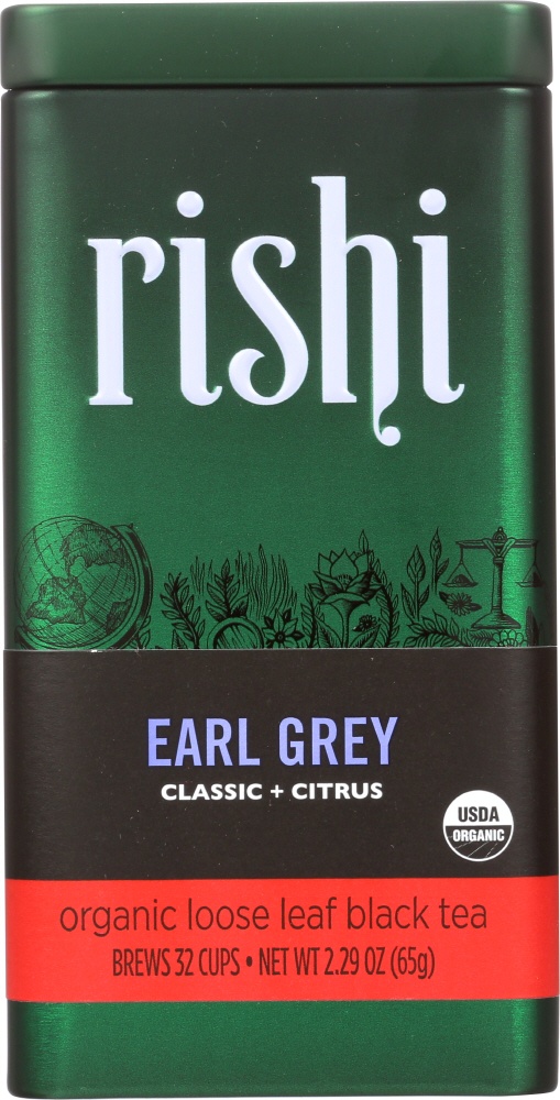 slide 1 of 1, Rishi Tea Black Earl Grey Whole Trade Guarantee Organic, 2.29 oz