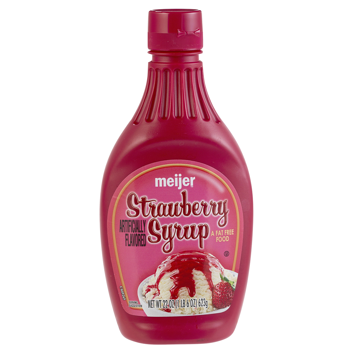 slide 1 of 1, Meijer Strawberry Syrup, 22 oz